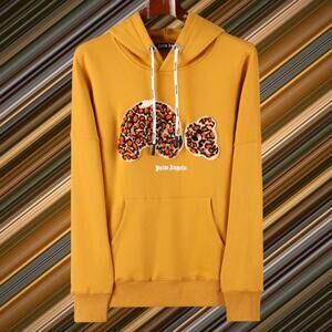 Palm Angels Yellow Hooded Sweatshirt
